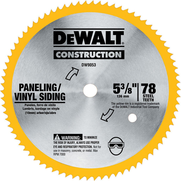 DeWalt DW9053 5-3/8 80T STEEL BLADE