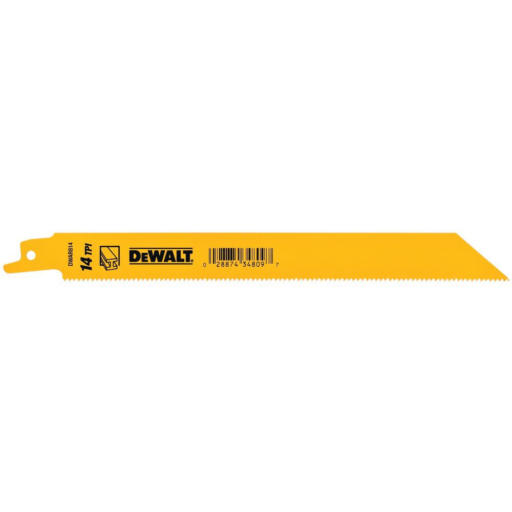DeWalt DW4809 8IN 14TPI STGT BK BLD-5PK