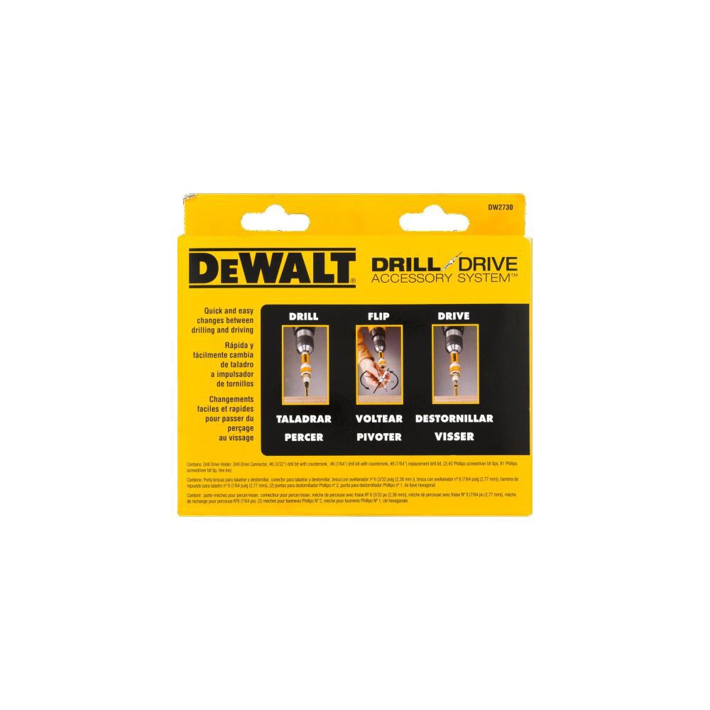 DeWalt DW2730 DRILL FLIP DRIVE PILOT SET