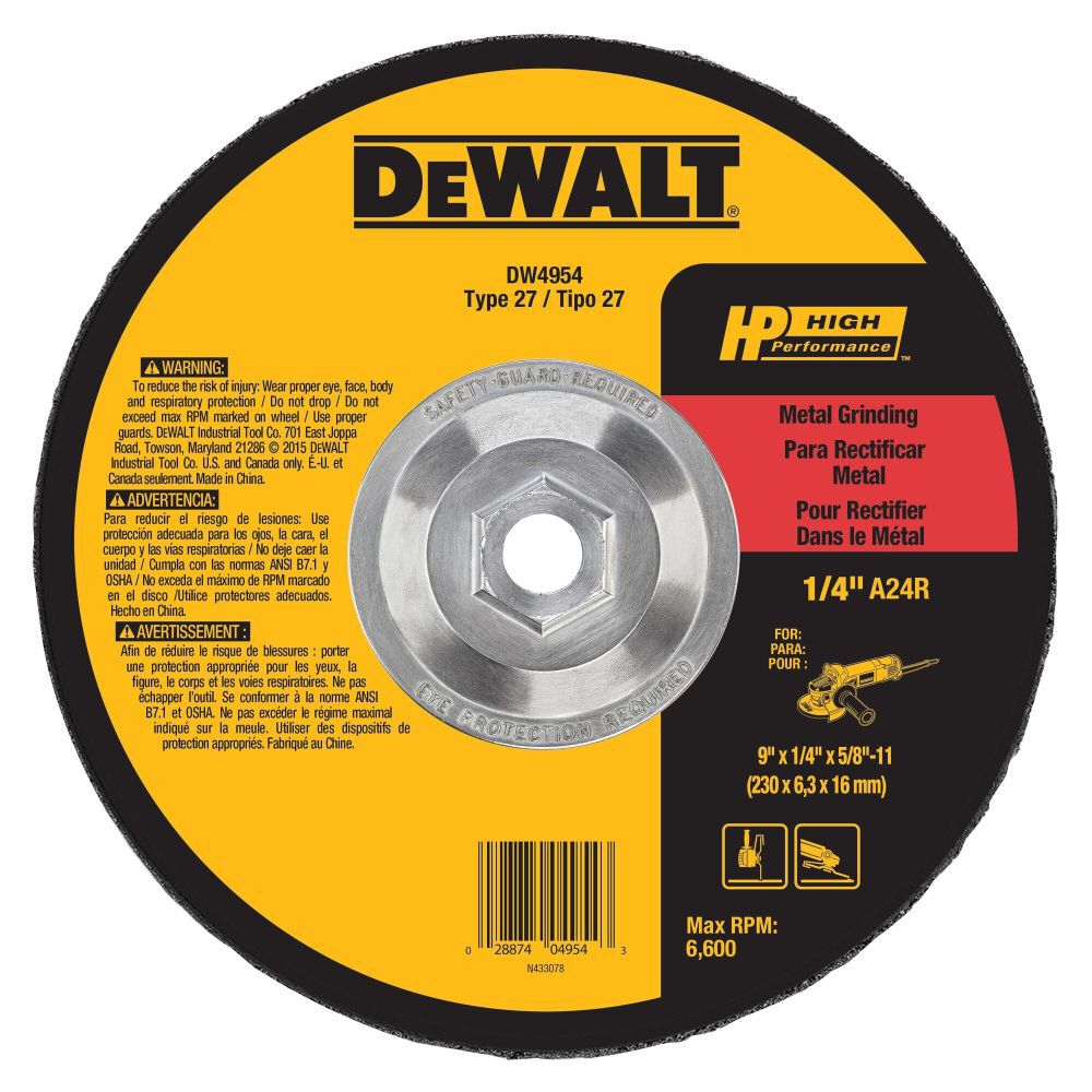 DeWalt DW4954 9X1/4X5/8-11 GEN PURPOSE