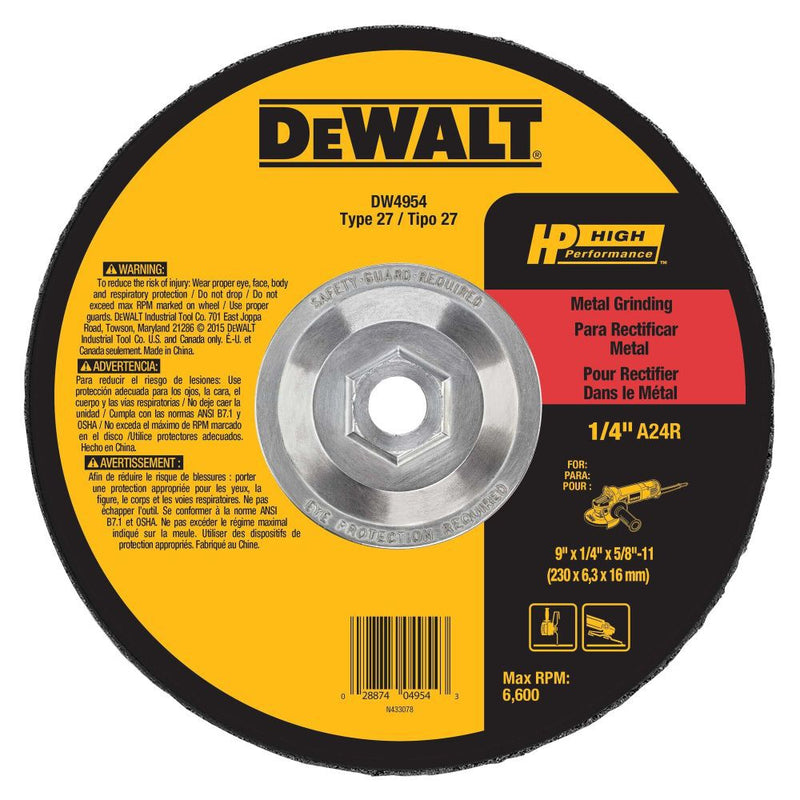 DeWalt DW4954 9X1/4X5/8-11 GEN PURPOSE