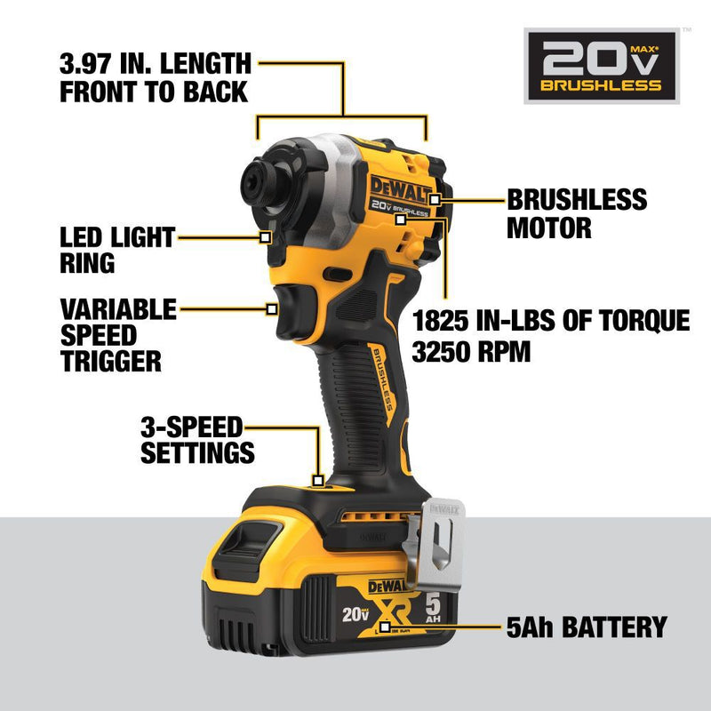 DeWalt DCF850P2 DEWALT ATOMIC 1/4IN IMPACT DRIVER