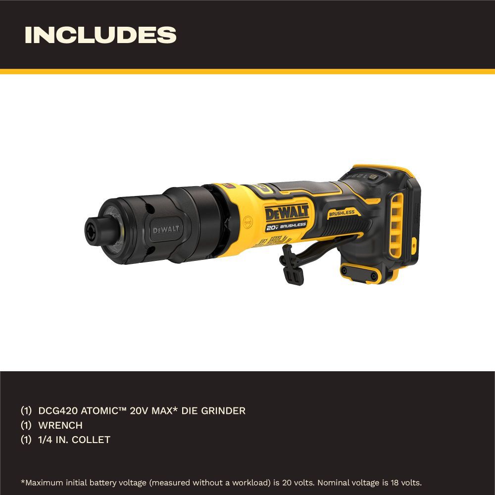 DeWalt DCG420B ATOMIC 20V MAX Die Grinder - Bare