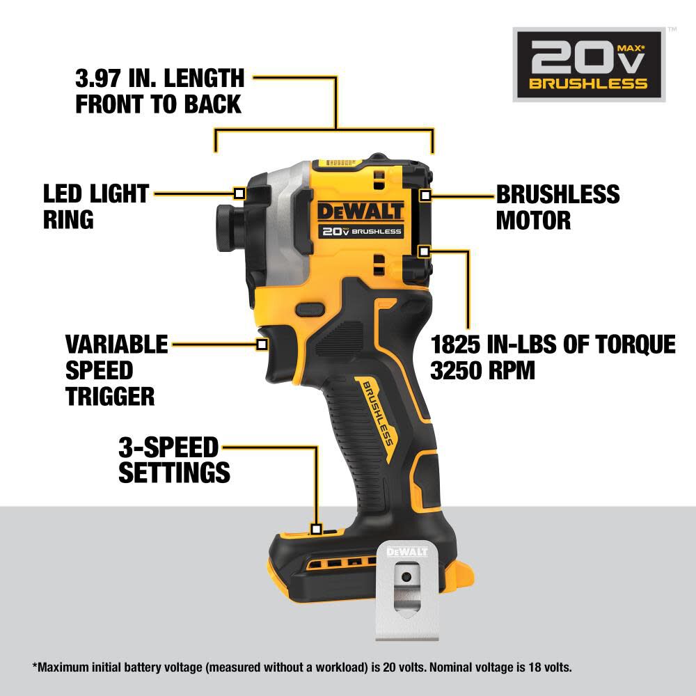DeWalt DCF850B DEWALT 20V MAX ATOMIC IMPACT DRIVER-BARE