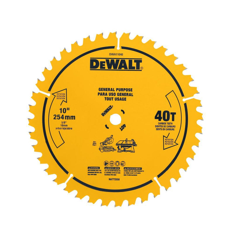 DeWalt DWA11040 DEWALT 10 IN 40T SAW BLADE