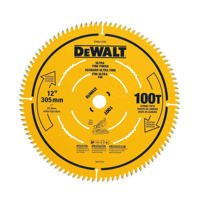 DeWalt DWA112100 DEWALT 12 IN 100T SAW BLADE
