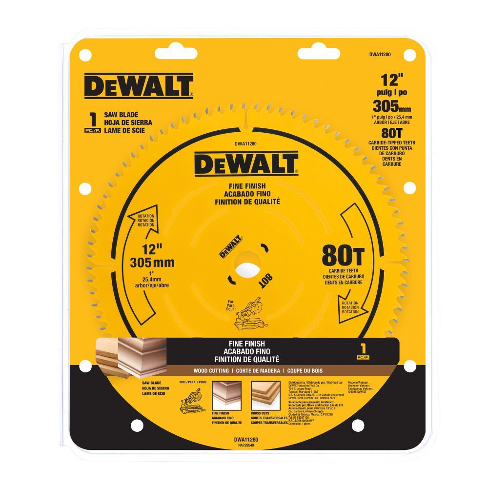 DeWalt DWA11280 DEWALT 12 IN 80T SAW BLADE