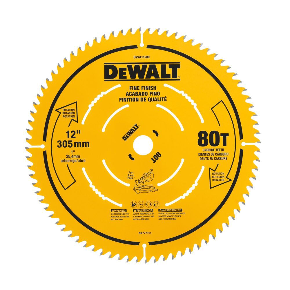 DeWalt DWA11280 DEWALT 12 IN 80T SAW BLADE