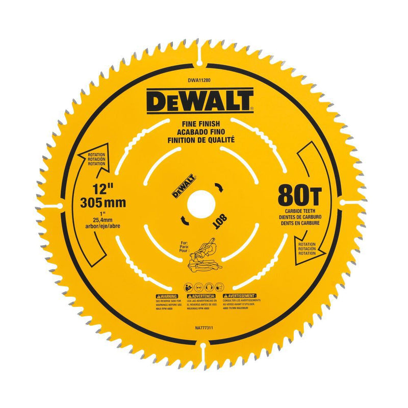 DeWalt DWA11280 DEWALT 12 IN 80T SAW BLADE