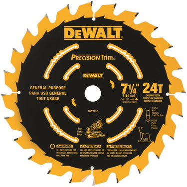 DeWalt DW7112PT MITER SAW BLADE 7-1/4 IN 24T