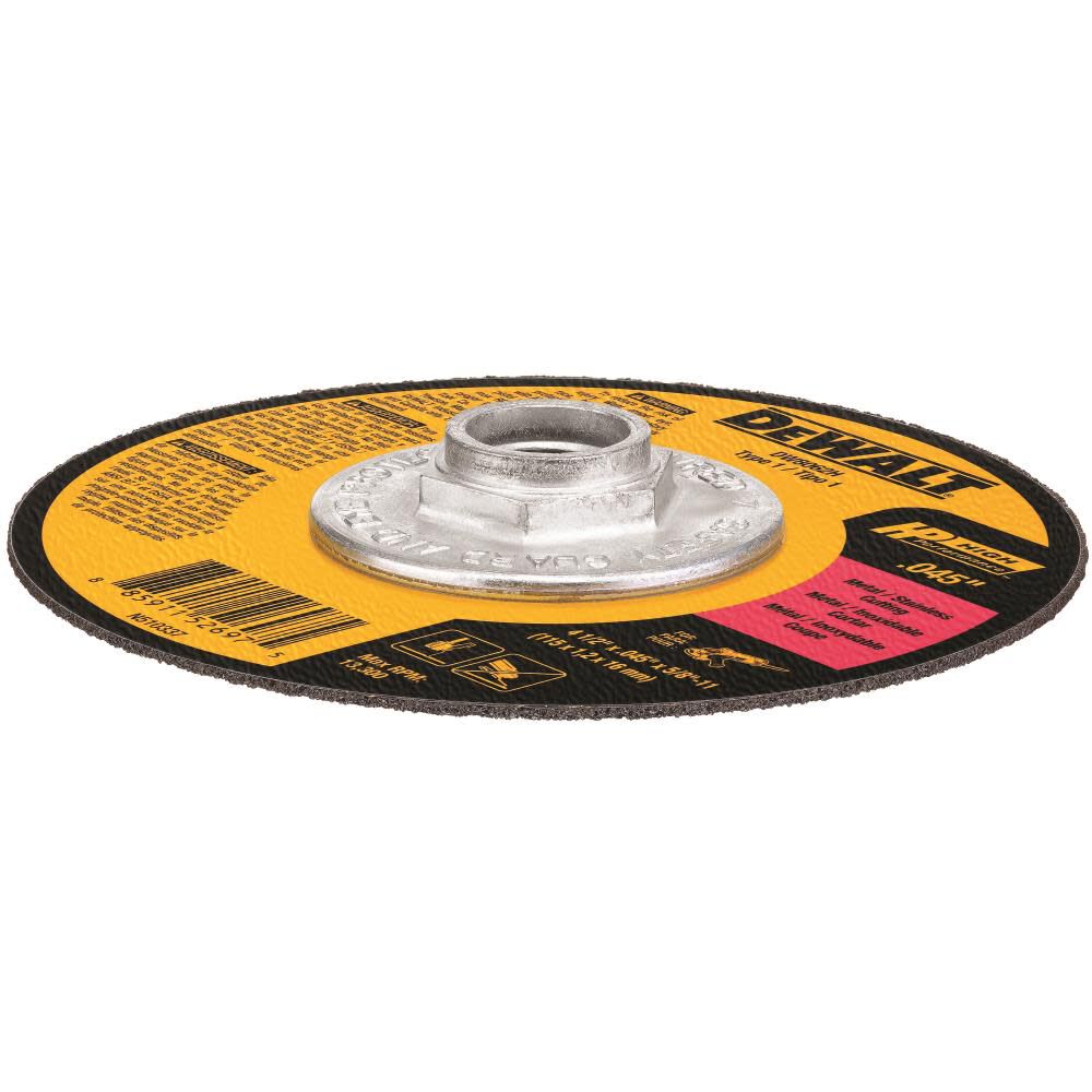 DeWalt DW8062H 4-1/2 x .045 x 5/8-11 HP T1 CUTTING