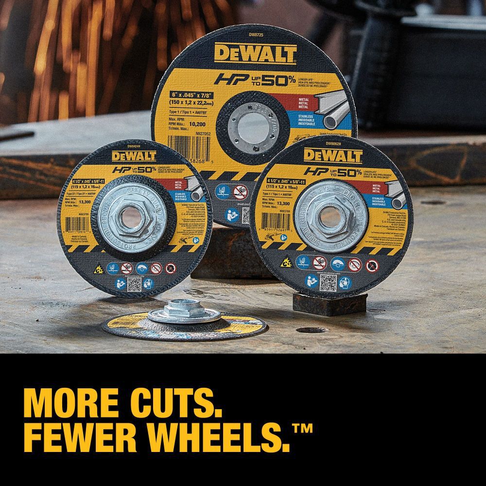 DeWalt DW8424H 4-1/2 x .045 x 5/8-11 HP T27 CUTTING