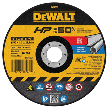 DeWalt DW8725 6 x .045 x 7/8 HP T1 CUTTING