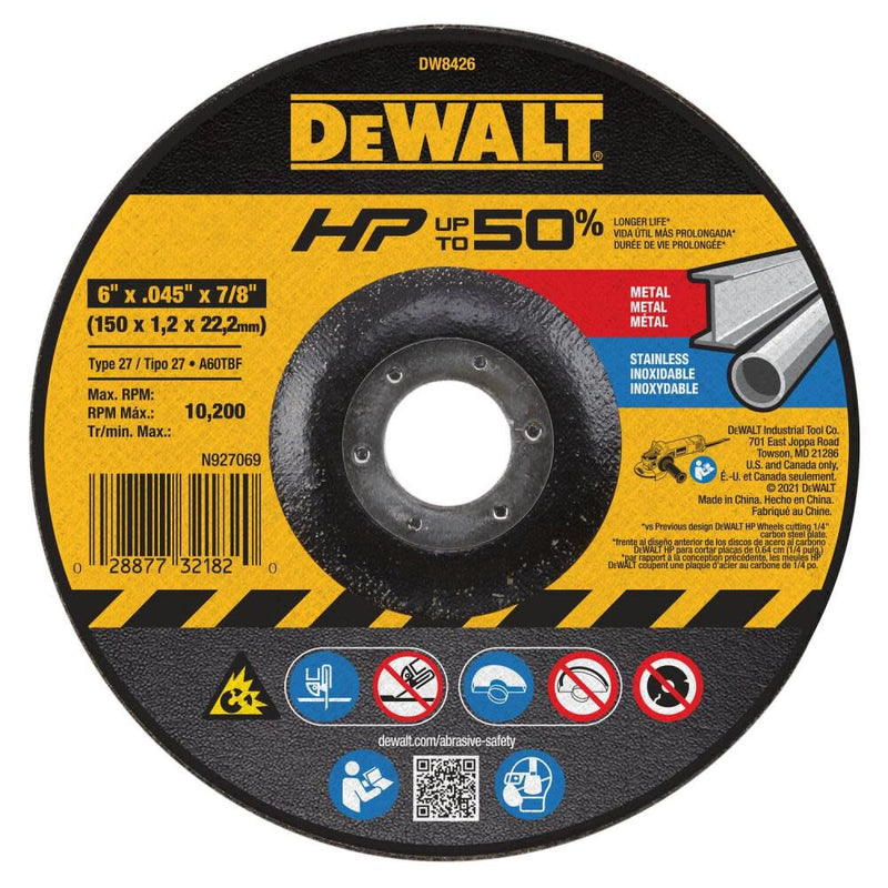 DeWalt DW8426 6 x .045 x 7/8 HP T27 CUTTING