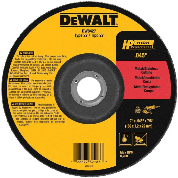 DeWalt DW8427 7 X .045 X 7/8IN HP T27 CUTTING