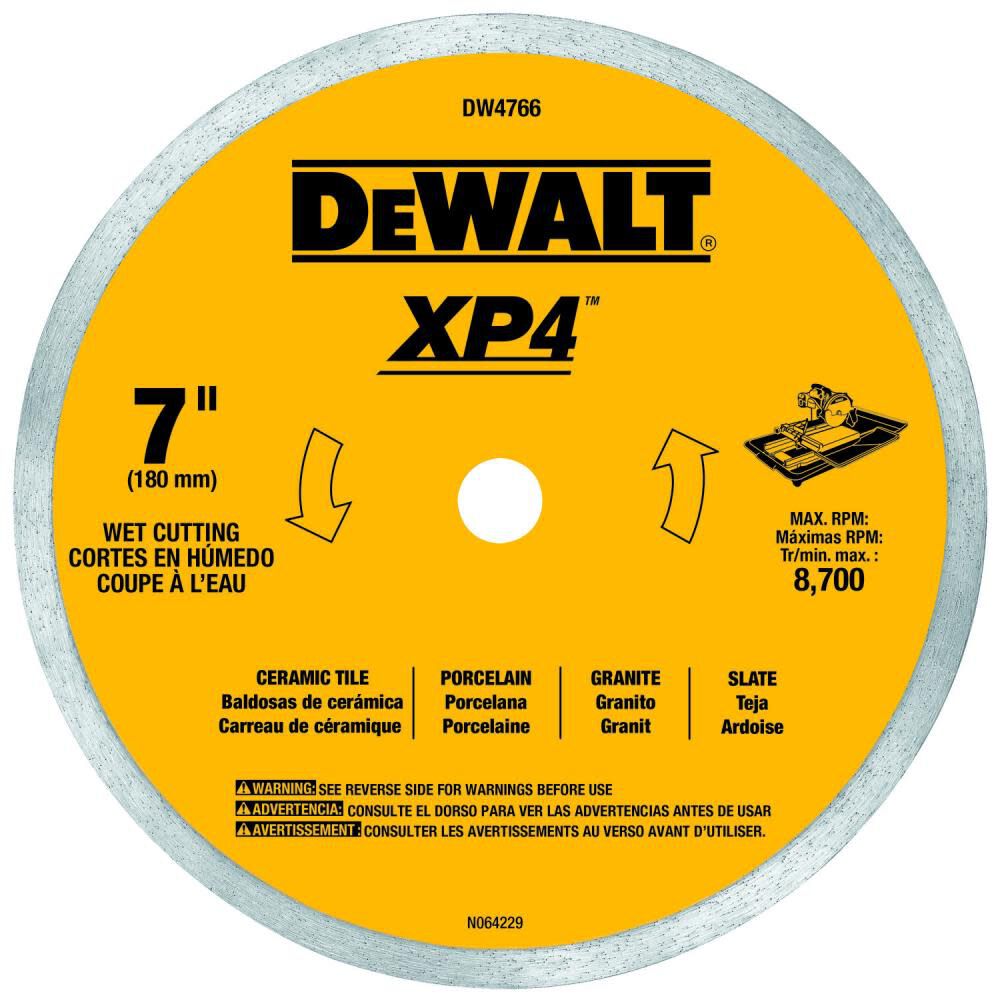 DeWalt DW4766 7IN PORCELAIN TILE BLADE
