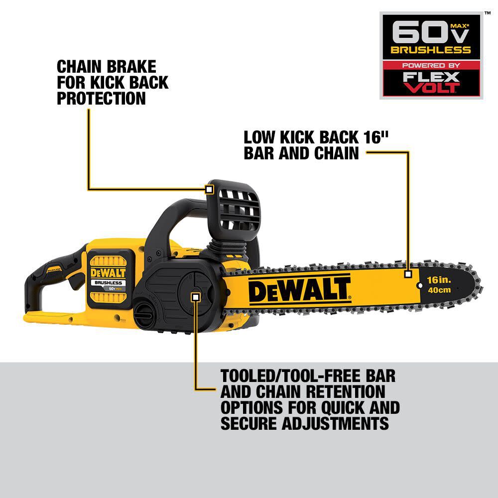 DeWalt DCCS672B DW 60V 18IN CHAINSAW BARE