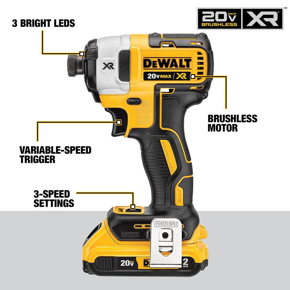 DeWalt DCK2100D1T1 PREMIUM 2-KIT HAMMER DRILL AND IMPACT