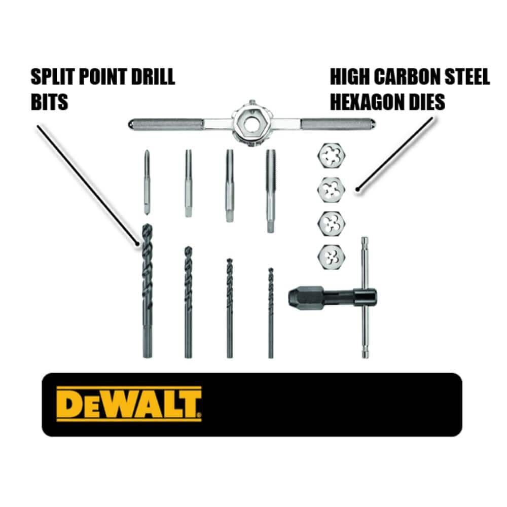 DeWalt DWA1452 14PC FRAC TAP & LG HEXAGON DIE SET
