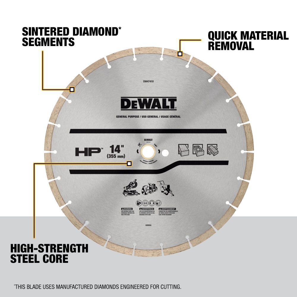 DeWalt DW47410 14IN SEGMENTED HP GENERAL PURPOSE