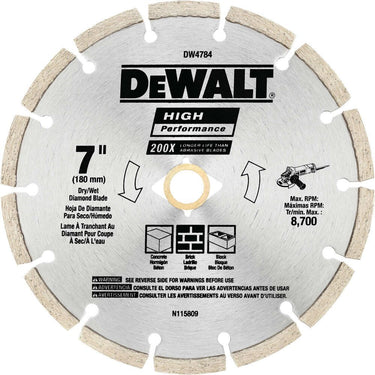 DeWalt DW4784 7 HP SEGMENTED DIAMOND BLADE