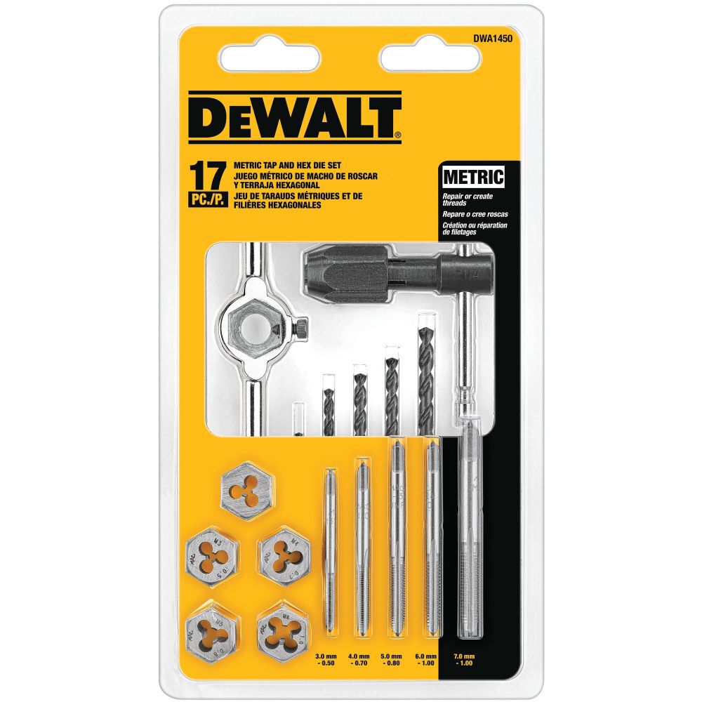 DeWalt DWA1450 17 PC METRIC TAP & DIE SET