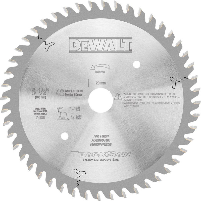 DeWalt DW5258 6-1/2IN X 48T FINE CUTTING PLUNGE BLD