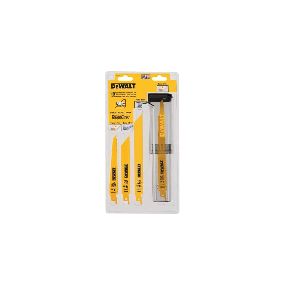 DeWalt DW4898 10 PC WOOD/ METAL CUTTING SET IN CASE