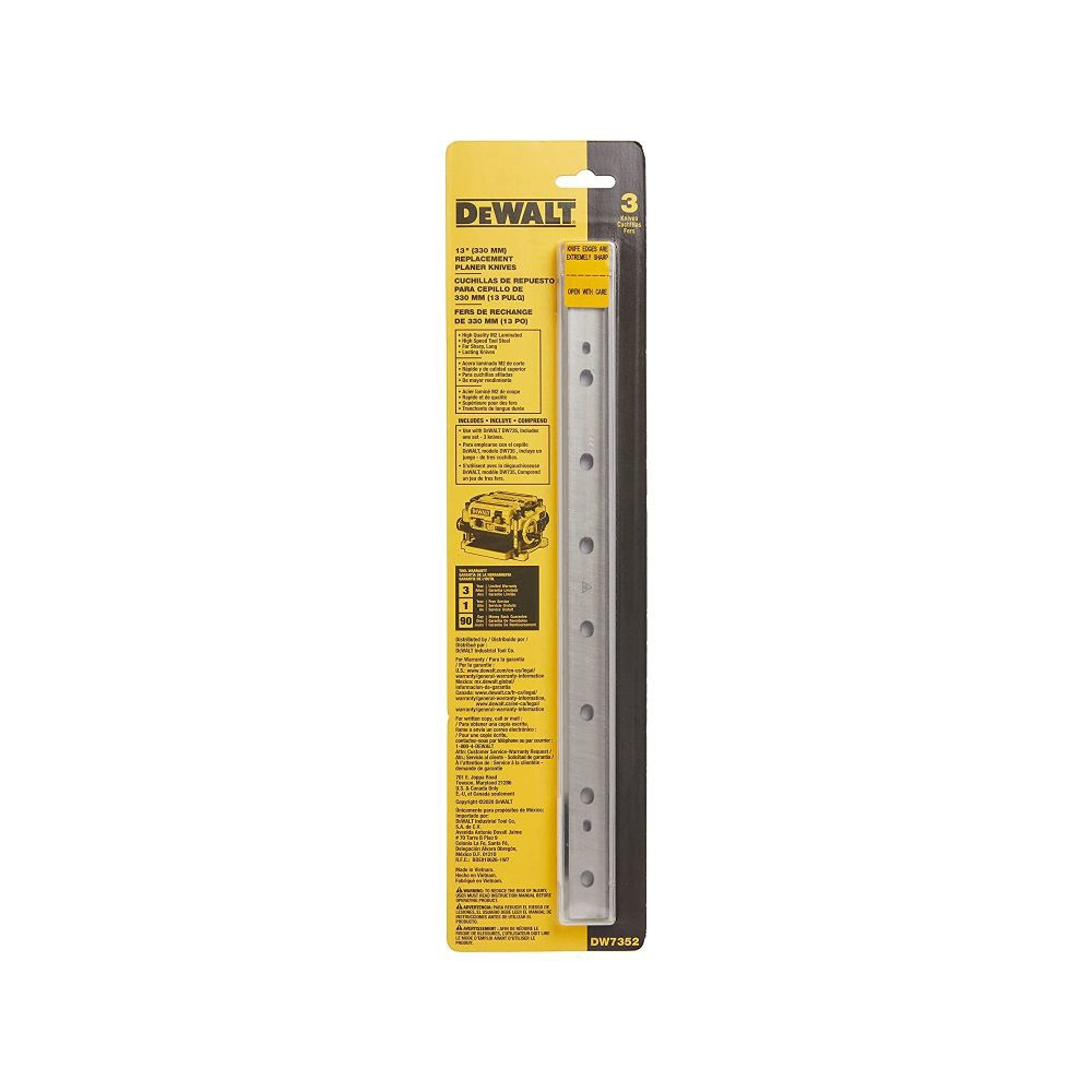 DeWalt DW7352 13IN DISPOSABLE PLANER KNIVES (DW735)