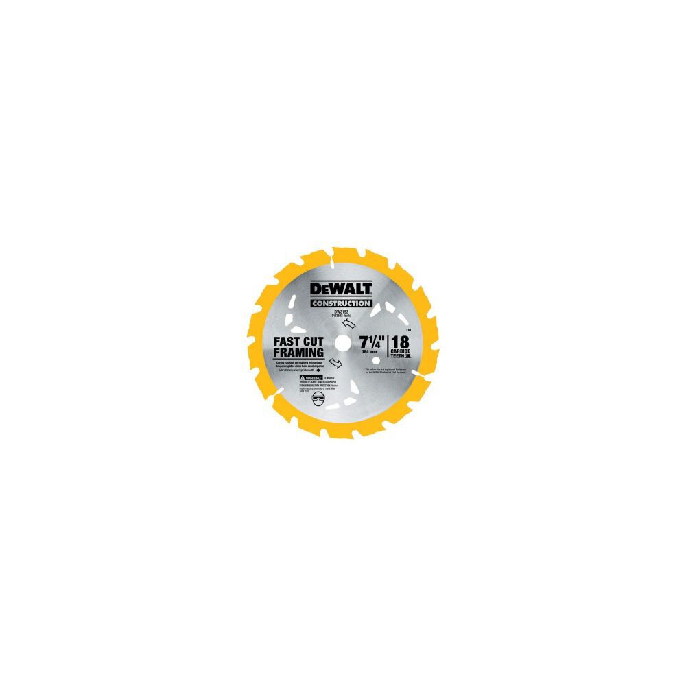 DeWalt DW3192 7-1/4IN 18TOOTH SERIES BLADE - CARDED