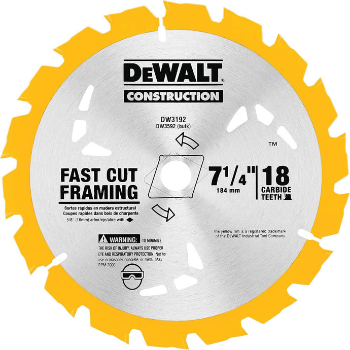 DeWalt DW3192 7-1/4IN 18TOOTH SERIES BLADE - CARDED