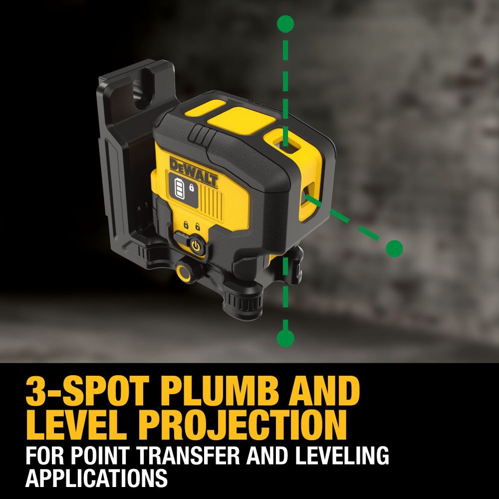DeWalt DCLE16031GB DEWALT RECHARGEABLE 3 SPOT LASER - LESS