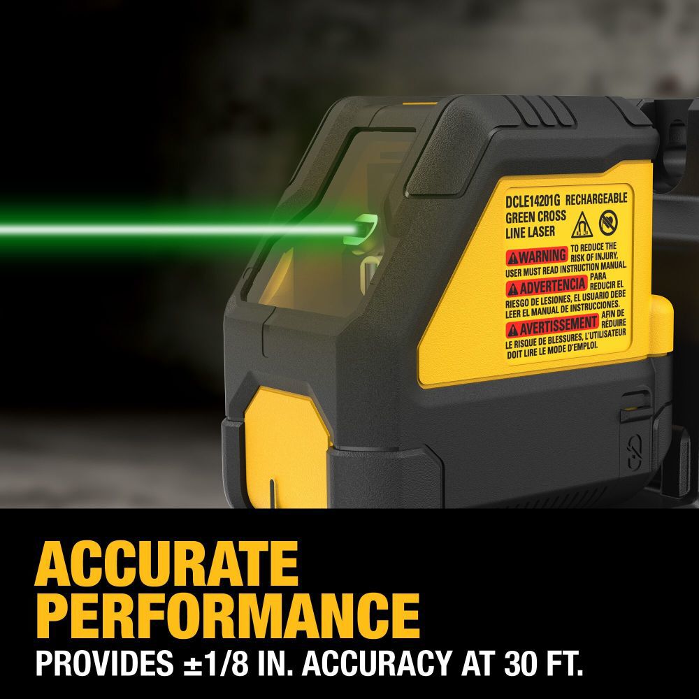 DeWalt DCLE14201G DEWALT RECHARGEABLE GREEN CROSS LINE LAS