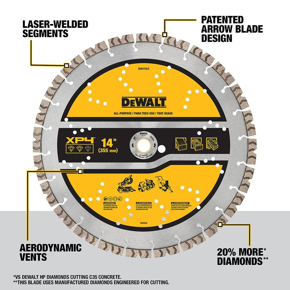 DeWalt DW47424 14IN SEGMENTED XP4 ALL PURPOSE
