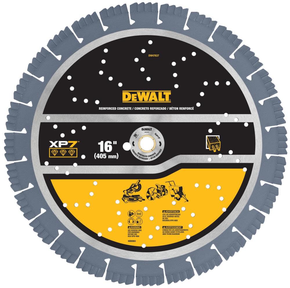DeWalt DW47637 16IN SEGMENTED XP7 REINFORCED CONCRETE