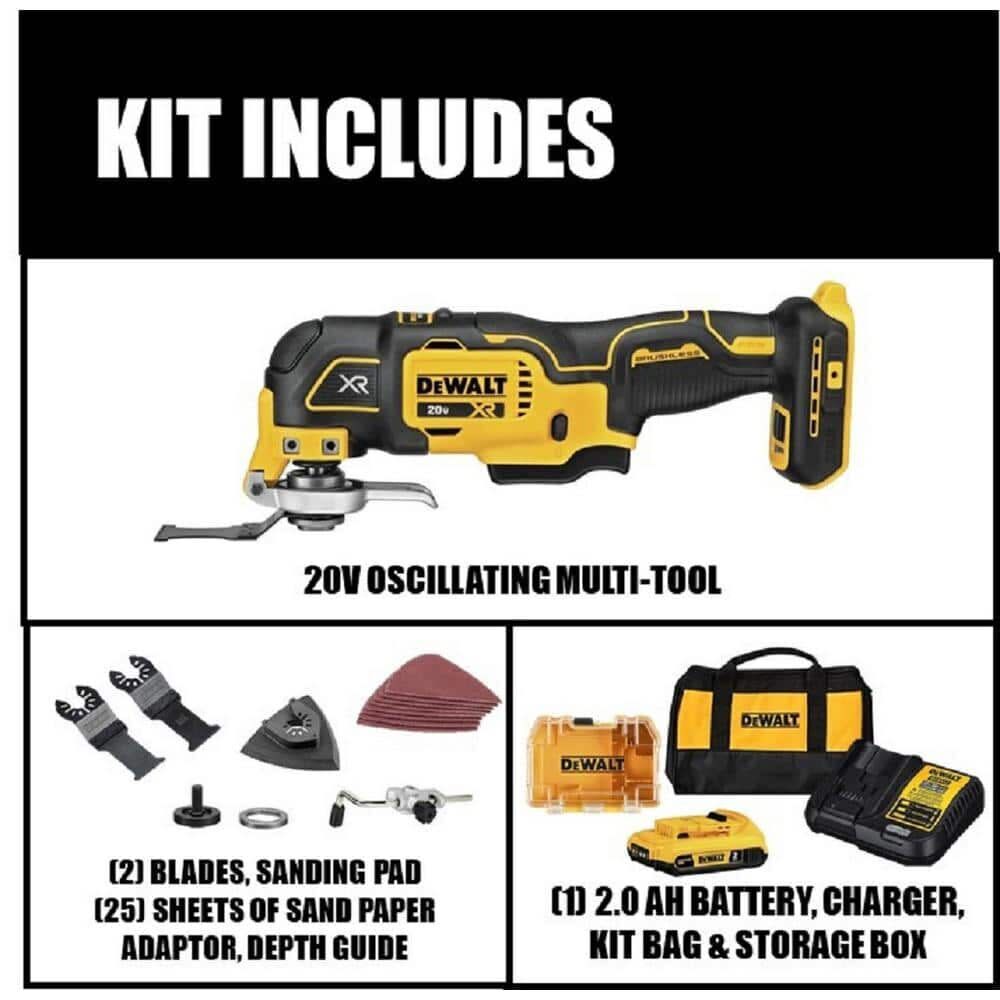 DeWalt DCS356D1 20V MAX XR BRUSHLESS OSCILLATING TOOL
