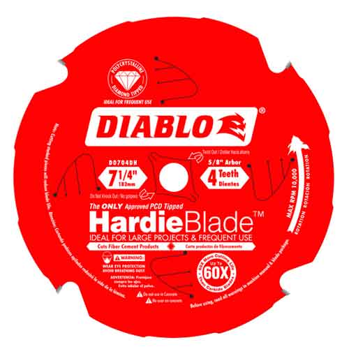 DIAD0704DHA - 7-1/4X4 PCD FIBERCEMENT DB BULK