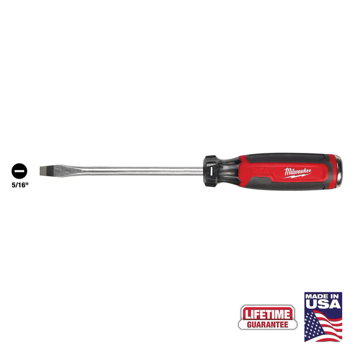 MILWAUKEE MT208 5/16" SLOTTED DEMO 6" CUSHION GRIP SCREWDRIVER USA
