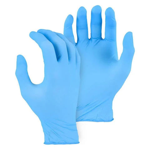 Majestic 3273BK/10 Disposable Industrial Grade Nitrile Glove, Powder-Free Large