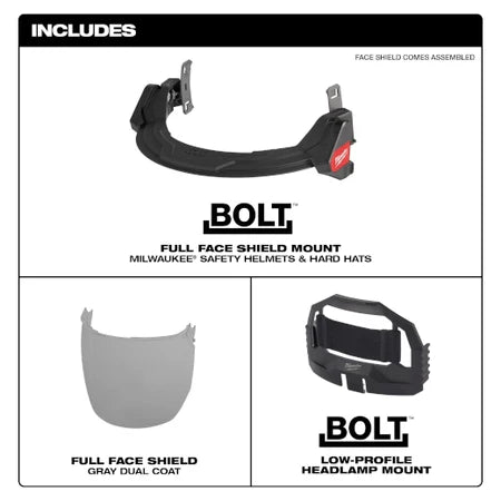 MILWAUKEE 48-73-1425 BOLT GRAY FULL FACESHIELD
