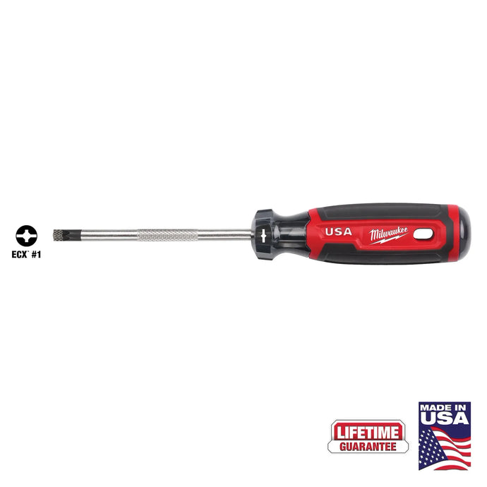 MILWAUKEE MT215 #1 ECX 4" CUSHION GRIP SCREWDRIVER USA