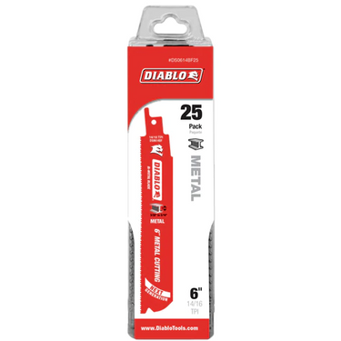 DIABLO DS0614BF25 Steel Demon 6" 14/18 TPI (Full Body) 25 Pack
