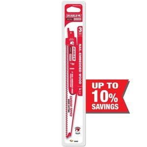 DIABLO DS0906CWS3 9" CARBIDE WOOD RECIP SAW BLADE 3PK