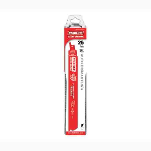 DIABLO DS0914WBF25 9in Bi-Metal Recip Blade for Thin Metal Less than 1/8in 5pc 9" 14/18 TPI-25 pk