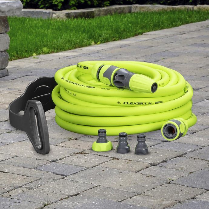 FLEXZILLA  HFZG12050QN 1/2" X 50' GARDEN HOSE KIT W/ QUICK-CHANGE ATTACHEMENTS