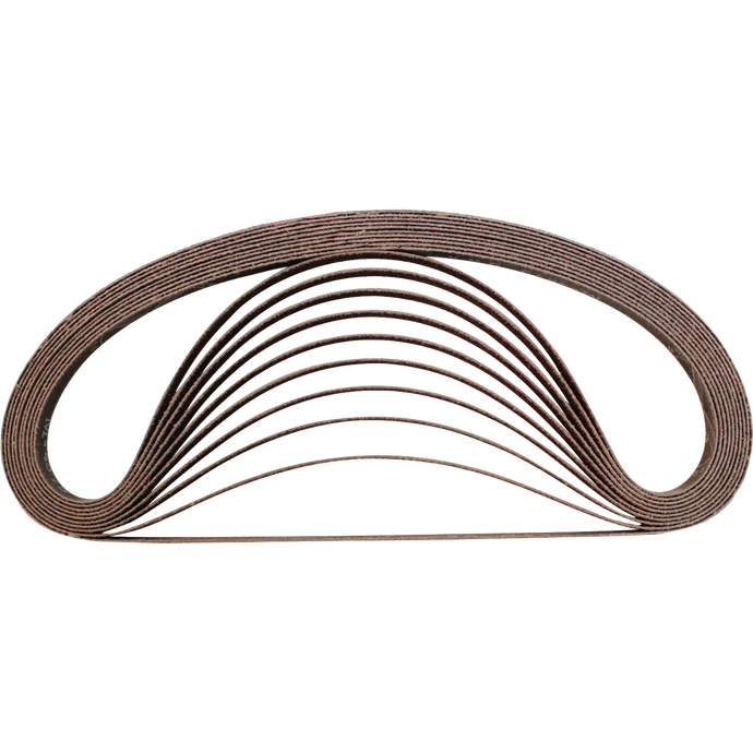 MAKITA A-34481 3/8" x 21" Abrasive Belt, 120 Grit 10/pk