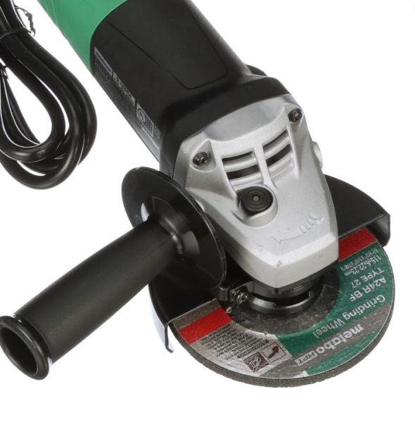 METABO G12SR4M HPT 4-1/2" 6.2A ANGLE GRINDER W/SLIDE SWITCH, CASE (BLADES INCLUDED)