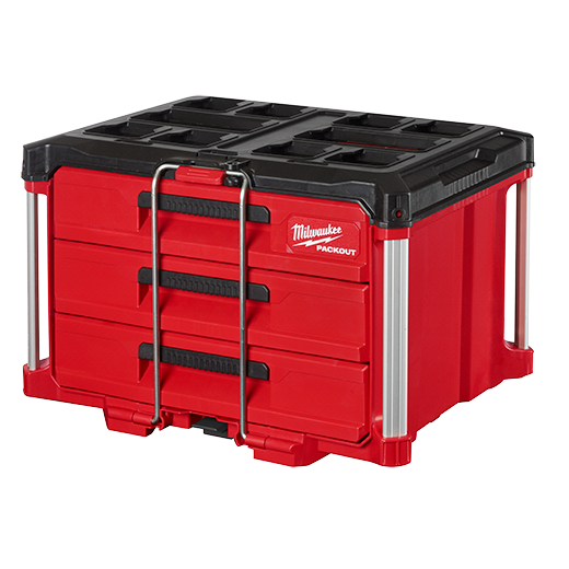 Milwaukee The ® PACKOUT™ 3-Drawer Tool Box has a 50lbs 12389