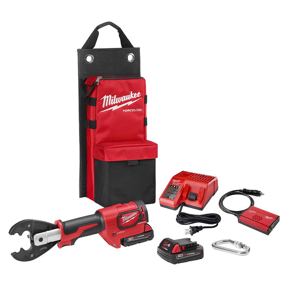 Milwaukee 2678-22BG M18™ FORCE LOGIC™ 6T Utility Crimper Kit with D3 Grooves and Fixed BG Die