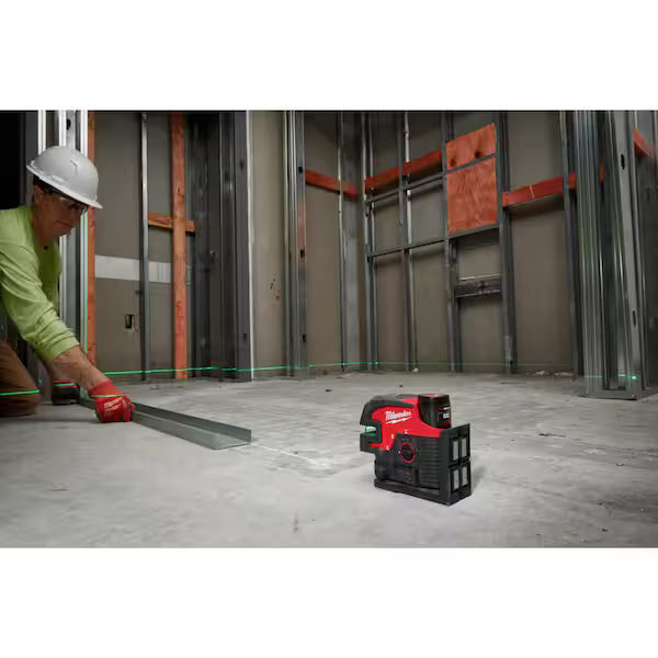 Milwaukee 3624-20 M12™ Green Laser – Cross Line & 4-Points